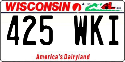 WI license plate 425WKI
