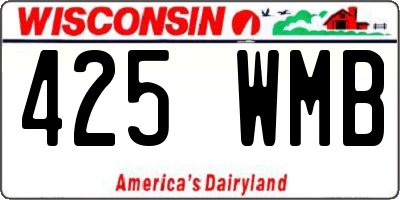 WI license plate 425WMB