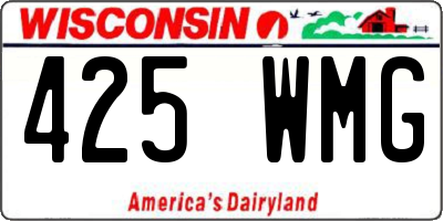 WI license plate 425WMG