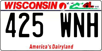 WI license plate 425WNH
