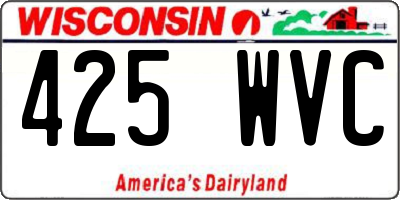 WI license plate 425WVC