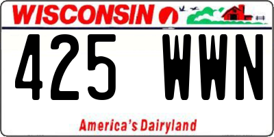 WI license plate 425WWN
