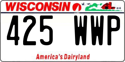 WI license plate 425WWP