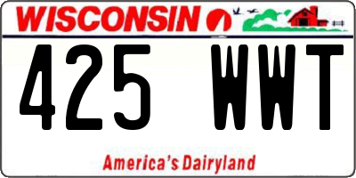 WI license plate 425WWT