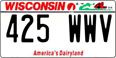 WI license plate 425WWV