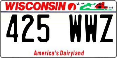 WI license plate 425WWZ
