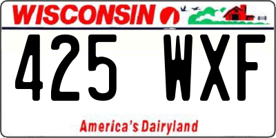 WI license plate 425WXF