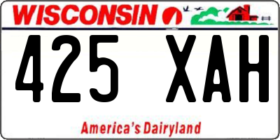 WI license plate 425XAH