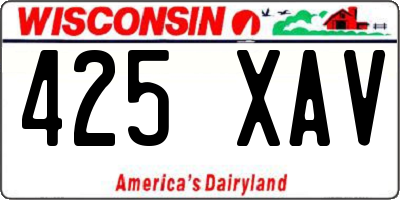 WI license plate 425XAV