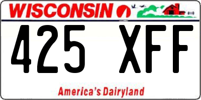 WI license plate 425XFF