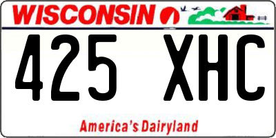WI license plate 425XHC