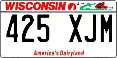 WI license plate 425XJM
