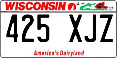 WI license plate 425XJZ