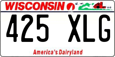 WI license plate 425XLG