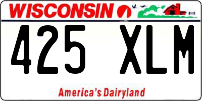 WI license plate 425XLM