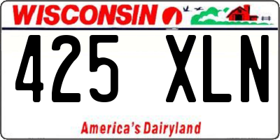 WI license plate 425XLN