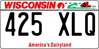 WI license plate 425XLQ