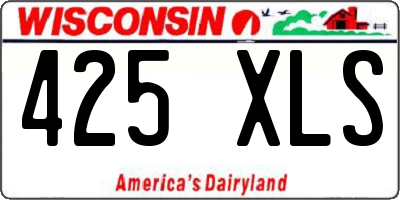 WI license plate 425XLS