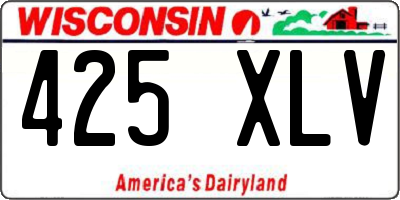 WI license plate 425XLV