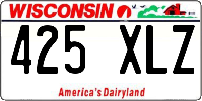 WI license plate 425XLZ