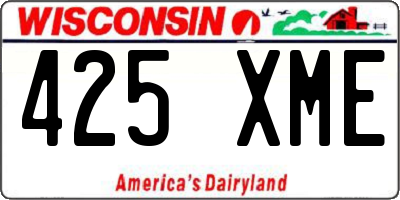 WI license plate 425XME