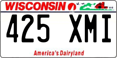 WI license plate 425XMI