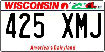 WI license plate 425XMJ