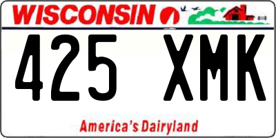 WI license plate 425XMK