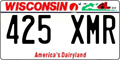WI license plate 425XMR