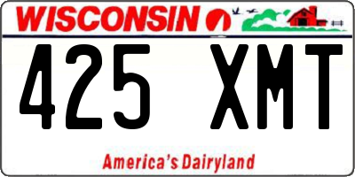 WI license plate 425XMT