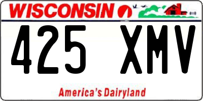 WI license plate 425XMV