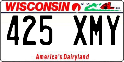 WI license plate 425XMY