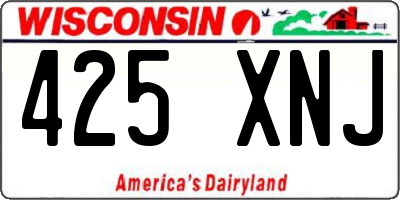 WI license plate 425XNJ