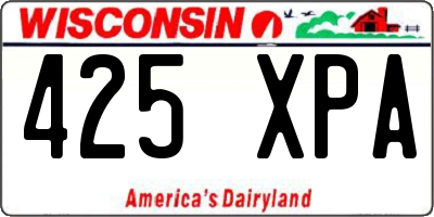WI license plate 425XPA
