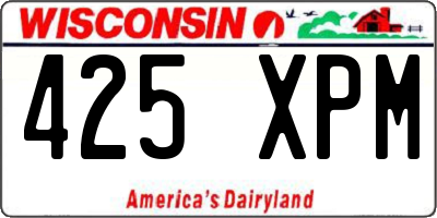 WI license plate 425XPM