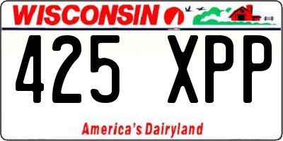 WI license plate 425XPP