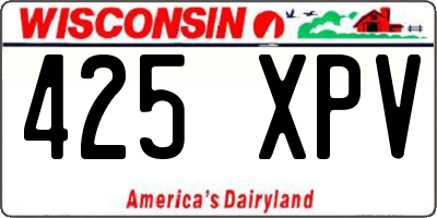 WI license plate 425XPV