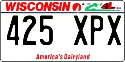 WI license plate 425XPX