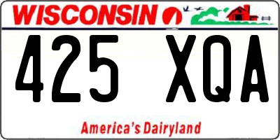 WI license plate 425XQA
