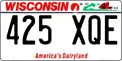 WI license plate 425XQE