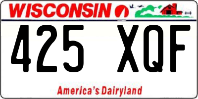 WI license plate 425XQF