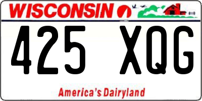 WI license plate 425XQG