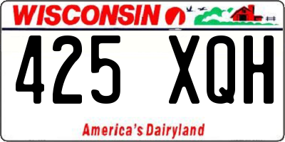 WI license plate 425XQH