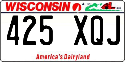 WI license plate 425XQJ