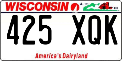 WI license plate 425XQK