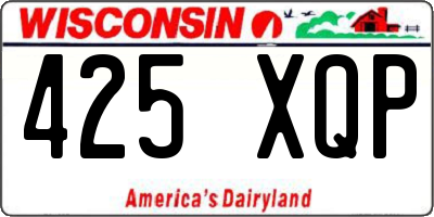WI license plate 425XQP