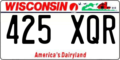 WI license plate 425XQR