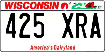 WI license plate 425XRA