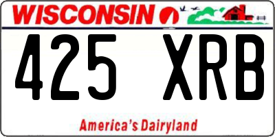 WI license plate 425XRB