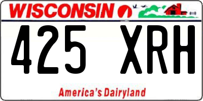 WI license plate 425XRH